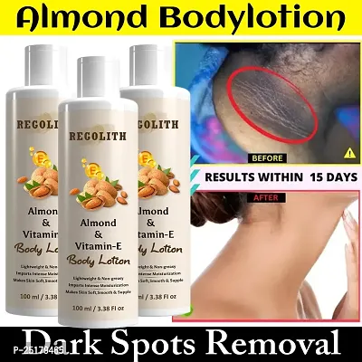 Regolith Almond  Vitamin -E Body Lotion Skin Whitening Body Lotion for Dry Skin Protection with Almond Oil  Vitamin E 100ML(Pack of 3)