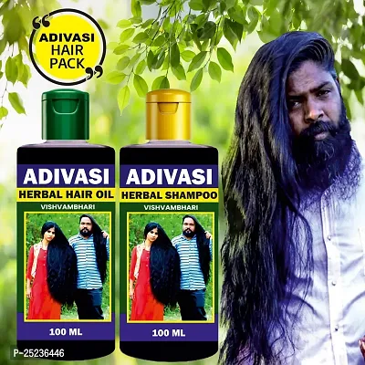 Adivasi Neelambari All Type of Hair Problem Herbal Growth Hair Oil  Hair Shampoo-Dandruff Control - Hair Oil(100ml)? Hair Shampoo(100ml)??(200 ml)-PACK-1