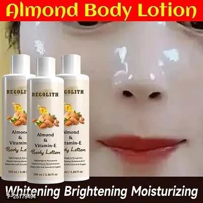 Regolith Almond  Vitamin -E Body Lotion Skin Whitening Body Lotion for Dry Skin Protection with Almond Oil  Vitamin E 100ML(Pack of 3)