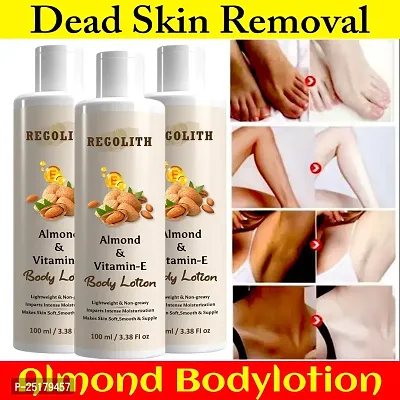 Regolith Almond  Vitamin -E Body Lotion Skin Whitening Body Lotion for Dry Skin Protection with Almond Oil  Vitamin E 100ML(Pack of 3)