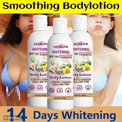 Regolith Whitening Body Lotion On SPF15+ Skin Lighten  Brightening Body Lotion Cream Pack Of 10