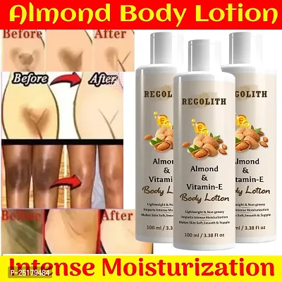 Regolith Almond  Vitamin -E Body Lotion Skin Whitening Body Lotion for Dry Skin Protection with Almond Oil  Vitamin E 100ML(Pack of 3)