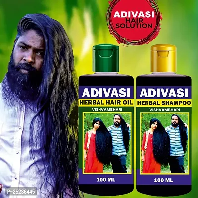 Adivasi Neelambari All Type of Hair Problem Herbal Growth Hair Oil  Hair Shampoo-Dandruff Control - Hair Oil(100ml)? Hair Shampoo(100ml)??(200 ml)-PACK-1-thumb0