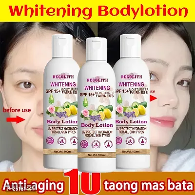 Regolith Whitening Body Lotion On SPF15+ Skin Lighten  Brightening Body Lotion Cream Pack Of 9