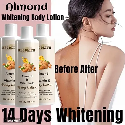 Regolith Almond  Vitamin -E Body Lotion Skin Whitening Body Lotion for Dry Skin Protection with Almond Oil  Vitamin E 100ML(Pack of 3)