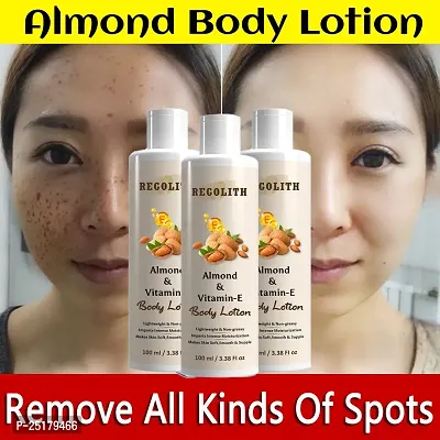 Regolith Almond  Vitamin -E Body Lotion Skin Whitening Body Lotion for Dry Skin Protection with Almond Oil  Vitamin E 100ML(Pack of 3)