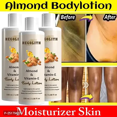 Regolith Almond  Vitamin -E Body Lotion Skin Whitening Body Lotion for Dry Skin Protection with Almond Oil  Vitamin E 100ML(Pack of 3)