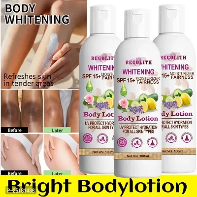 Regolith Whitening Body Lotion On SPF15+ Skin Lighten  Brightening Body Lotion Cream Pack Of 7