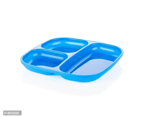 3 Partition Unbreakable Food Plates - Pack Of 4-thumb3
