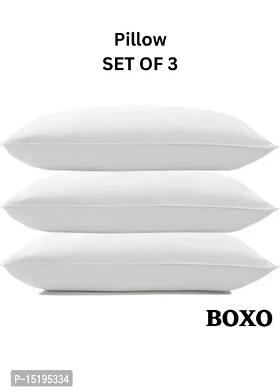 Pillow Set Of 3, Plain White, Size 16x24 inches