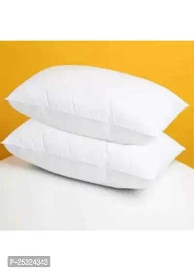 Poly Cotton Plain White Pillow Set Of 2-thumb0