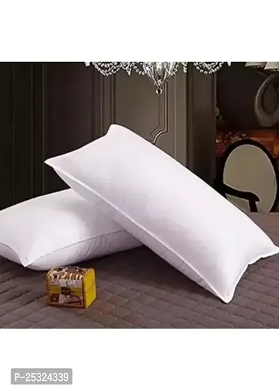 Poly Cotton Plain White Pillow Set Of 2-thumb0