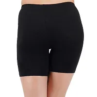 Women  Girls Cycling Shorts (Black Cotton Lycra Yoga- Cycling Shorts_Black_14-15 Years)-thumb1