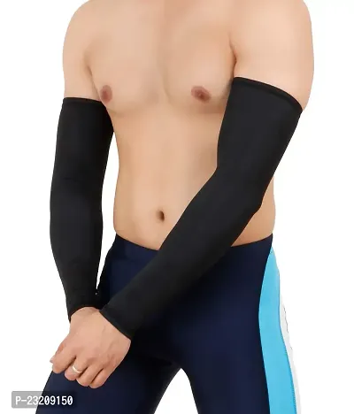 Livsaucy Arm Sleeves with UV Protection for Sports  Driving (Black)-thumb2