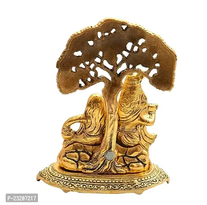 Senegal Brass Finish Lord Radha Krishna Idol Murti with Cow Love Couple Statue/Sculputer Gift Handicraft Idol for Temple/Home/Office (6 inches) (Radha Krishna Under Tree-thumb3