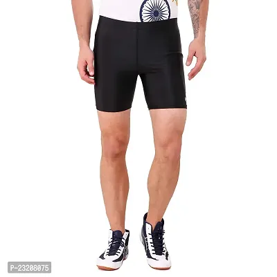 2DO Compression Shorts for Men Gym Sports Best Tights Skins Short Half for Running, Swimming, Yoga, Cricket, Football, Athlete Wear Nylon, Black