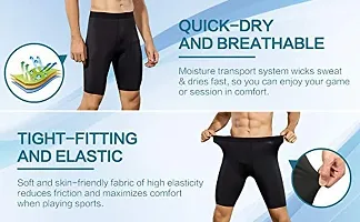 ZIXIN Men's Sports Shorts Black (Pack of 2)-thumb1