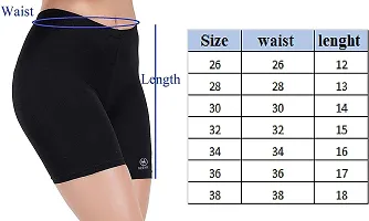 COVETKART Women's  Girl's Cycling Shorts (Cycling short-Black-M_Black_Medium)-thumb3