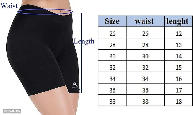 COVETKART Women's  Girl's Cycling Shorts (Cycling short-Black-M_Black_Medium)-thumb4