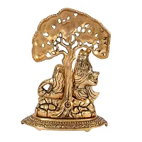 Senegal Brass Finish Lord Radha Krishna Idol Murti with Cow Love Couple Statue/Sculputer Gift Handicraft Idol for Temple/Home/Office (6 inches) (Radha Krishna Under Tree-thumb3