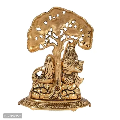 Senegal Brass Finish Lord Radha Krishna Idol Murti with Cow Love Couple Statue/Sculputer Gift Handicraft Idol for Temple/Home/Office (6 inches) (Radha Krishna Under Tree-thumb4