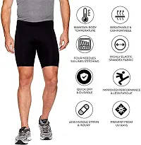 Livsaucy Men's Skin Tight Shorts for Gym, Running, Cycling, Swimming, Basketball, Cricket, Yoga, Football, Tennis, Badminton  Many More Sports Black (Pack of 2)-thumb2