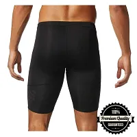 Luxify HYPing Men's Compression Shorts for Sports Yoga Running Cycling Nylon Highly Stretchable Black Colour (L, 2)-thumb1