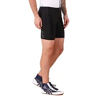 2DO Compression Shorts for Men Gym Sports Best Tights Skins Short Half for Running, Swimming, Yoga, Cricket, Football, Athlete Wear Nylon, Black-thumb3