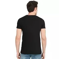 Livsaucy Cotton Black Short Sleeves Solid T-Shirts for Boys  Mens-thumb1