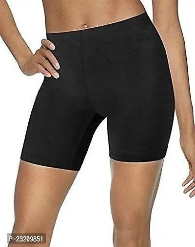 Livsaucy Stretchable Shorts for Woman for Yoga and Sports Activities Compression Woman Skin Fit Shorts Black-thumb2