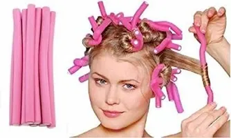 Zhunmun Hair Curling Flexi Rod Magic Hair Foam Rollers Soft Twist Hair Curler Rods for Your Hair Without Heat Curly Hairstyle Hair Curler (Multicolor)-thumb1
