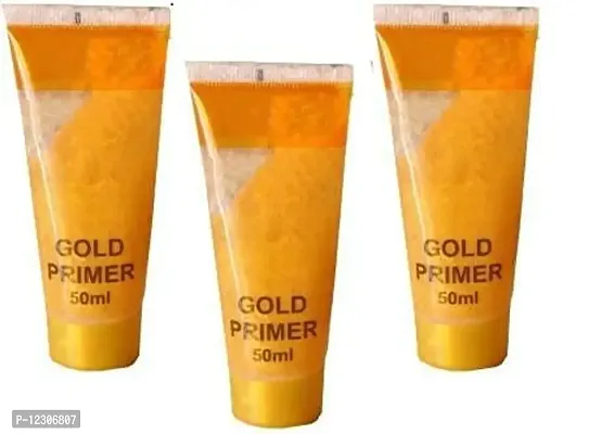 Zhunmun Gold Foudation Illumination Waterproof Primer Make Up Base (Pace Of 3) Primer - 150 Ml Primer - 150 Ml (Gold)