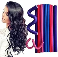 Red Ballons Hair Curling Flexi Rod Magic Hair Foam Rollers Soft Twist Hair Curler Rods for Your Hair Without Heat Curly Hairstyle Hair Curler (Multicolor)-thumb3