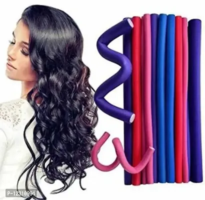 Red Ballons Hair Curling Flexi Rod Magic Hair Foam Rollers Soft Twist Hair Curler Rods for Your Hair Without Heat Curly Hairstyle Hair Curler (Multicolor)-thumb4