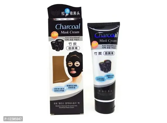 Zhunmun Charcoal Face Mask Cream Anti Blackhead Pack of 1(130 Gm Tube)-thumb2