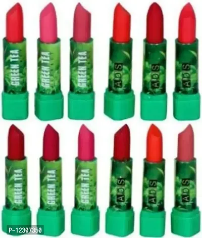 Red Ballons Non-Smudging Green Tea Extracts Matte Lipstick Set for Women - Pack of 6