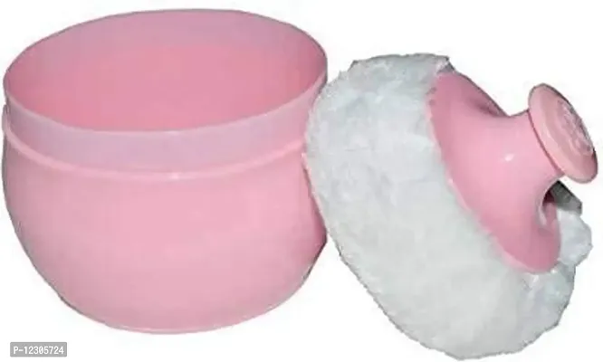 Zhunmun Portable Baby Skin Care Powder Puff with Box Holder Container for New Born and Kids for Baby Face and Body (Pink)-thumb0