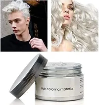 Zhunmun unisex easily washable hair color wax Hair Color ,Silver and green-thumb2