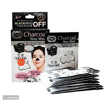 Red Ballons Charcoal Nose Mask Deep Cleansing Blackhead Remover Pore Refining Pouches - Set of 10-thumb0