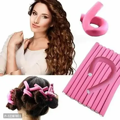 Zhunmun Hair Curling Flexi Rod Magic Hair Foam Rollers Soft Twist Hair Curler Rods for Your Hair Without Heat Curly Hairstyle Hair Curler (Multicolor)-thumb3