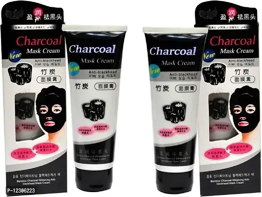 Zhunmun Charcoal Mask Anti-Blackhead Oil-Control Mask Cream Pack of 2 (130 GMS)