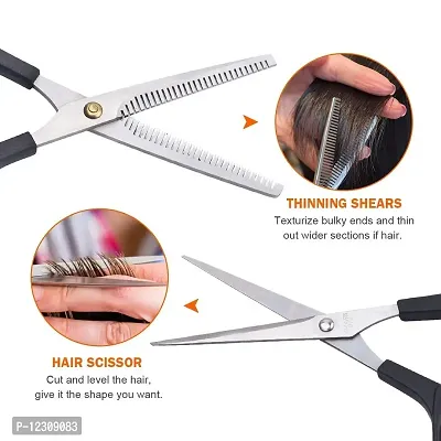 Zhunmun Complete Professional Hair Cutting Scissors 2 Scissor Teeth And No Teeth With Comb Teeth Shears,Hair Combs-thumb2