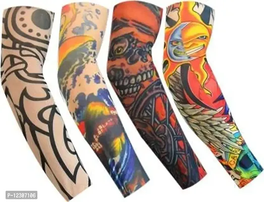 MageCrux 1/2 PCS Nylon Fake Temporary Tattoo Sleeve Arm Stockings Tatoo For  Men Women - Walmart.com