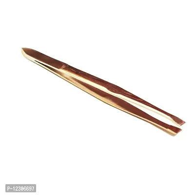 Red Ballons Tweezer Golden - Slant Tip Tweezers & Eyebrow Plucker for Upper Lip, Eyebrows & Blackhead - Pack of 2-thumb2