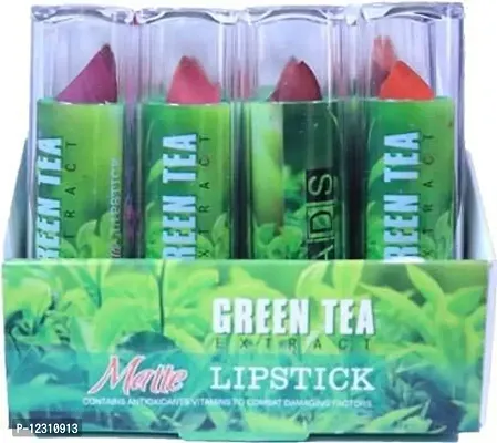 Zhunmun Non-Smudging Green Tea Extracts Matte Lipstick Set for Women - Pack of 6-thumb4