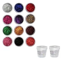 Zhunmun Combo of Eye Sparkle/Eye Glitter with Glue Gum, Kajal and Eye Sparkle makeup Brush-thumb2