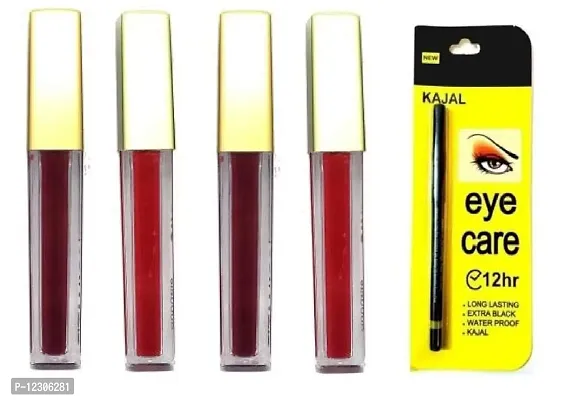 Red Ballons Bridal Combo Of Make Up Sindoor Liquid Sindoor With Kajal (2 Red And 2 Maroon Sindoor And 1 Kajal Waterproof) Professional or Personal use and non-edible product.