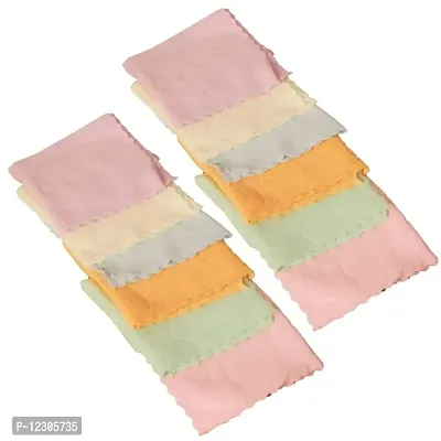 Zhunmun Soft Multicolor Cotton Face Towel Hanky for Women, Girls and Kids (Pack of 12)