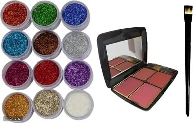 Red Ballons Eye Shadow Glitter Powder Eye Sparkle with 4 in 1 blusher and Glitter / Sparkle make up brush