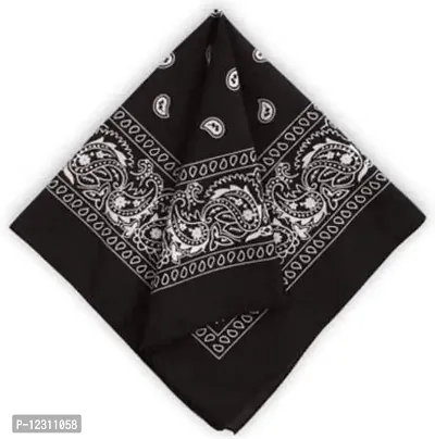 Red Ballons 22 X 22 Inch 100% Cotton Novelty Double Sided Print Paisley Cowboy Party Favor Scarf Headband Paisley Printed Handkerchief Maroon Black Ambi style ""Black"" Handkerchief (Pack of 1)-thumb0